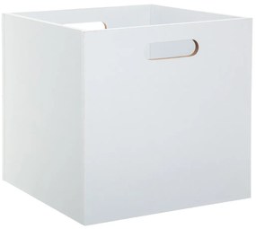 Úložný box Wood, 31x31x31 cm, biela
