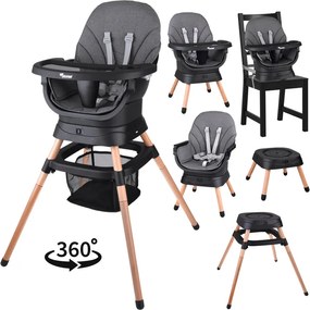 JOKOMISIADA Multifunkčné otočné detské kresielko na kŕmenie 6 v 1 ZA5659