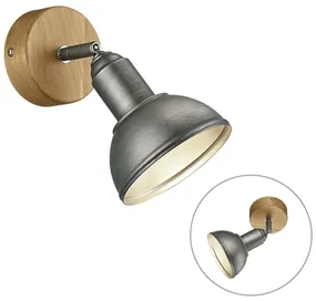 Priemyselná nástenná lampa oceľ - Arti