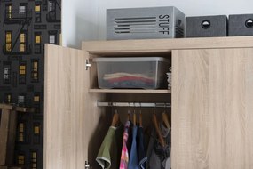 Šatníková skriňa Mega 140, dub sonoma