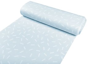 Biante Dekoračný obdĺžnikový obrus PM-063 Konfety na pastelovo modrosivom 50x100 cm