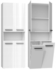 Kúpeľňová skrinka NEL DK 2K 60 cm biely lesk