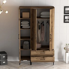 Šatníková skriňa Kiara ST (orech). Akcia -19%. Vlastná spoľahlivá doprava až k Vám domov. 1088347