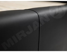 Kontinentálna posteľ Enoa, Rozmer postele: 160x200, Dostupné poťahy: ekokoža Soft 011 (čierna)
