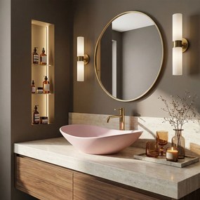 Rea Royal, umývadlo na dosku 615x355x155 mm, ružová matná, REA-U6374