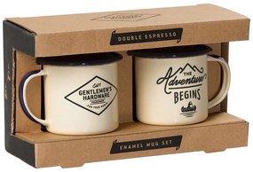 Béžové kovové hrnčeky v súprave 2 ks 150 ml – Gentlemen's Hardware