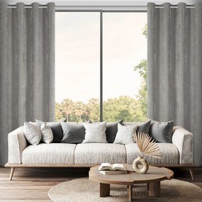 ZÁVES NA KRÚŽKOCH VANI 140X250 CM SIVÁ