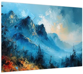 Obraz - Maľba hôr (70x50 cm)