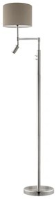 Eglo - LED Stojacia lampa TUNJA 1xE27/60W/230V + LED/2,1W pr. 30 cm chróm/taupe