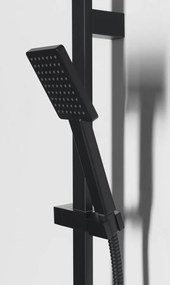 Sapho Sapho, Sprchová súprava hranatá, posuvný držiak 700mm, čierna matna, SC615