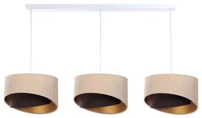 Luster na lanku GALAXY 3xE27/60W/230V béžová/hnedá/zlatá