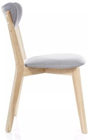 Čalouněná jídelní židle Brando dub/šedá