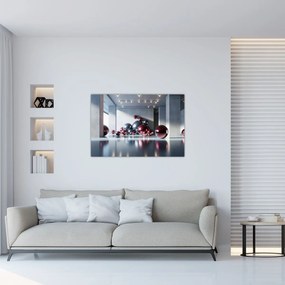 Obraz - 3D priestor s guľami II. (90x60 cm)