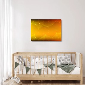 Abstraktný žltý sklenený obraz (70x50 cm)