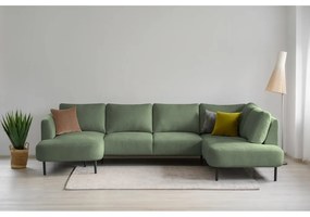 Zelená rohová pohovka (pravý roh/do "U") Hero – Scandic