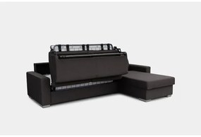 Rozkladacia rohová sedacia súprava LEKA pr. hnedá s úložným priestorom