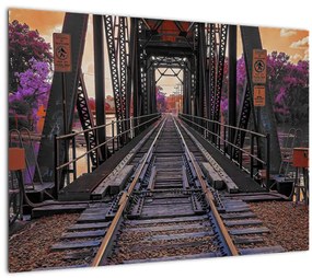 Obraz železničného mosta (70x50 cm)
