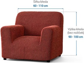 Bielastické poťahy COSTINA medená kreslo (š. 60 - 110 cm)