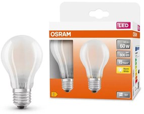 2PAK LED žiarovka E27 A60 7W = 60W 806lm 2700K Warm 300° Filament OSRAM STAR