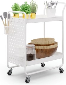 Klarstein Chibi , servírovací vozík, 2 police, kovový, koše, háčiky, mobilný