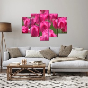 Obraz - Ružové tulipány (150x105 cm)