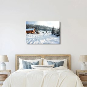 Obraz - Horská chata (90x60 cm)