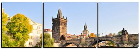 Obraz na plátne - Karlov most v Prahe - panoráma 5259C (120x40 cm)