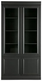 Čierna vitrína z borovicového dreva 110x215 cm Organize – BePureHome