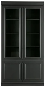 Čierna vitrína z borovicového dreva 110x215 cm Organize – BePureHome