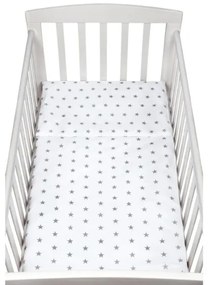 NEW BABY 2-dielne posteľné obliečky New Baby 100/135 cm sivé hviezdičky