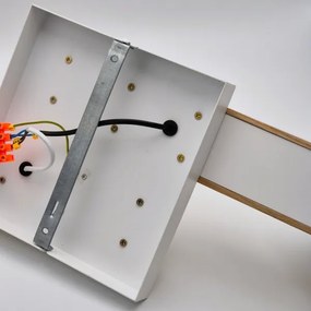 Prisadený luster MATTE 2xE27/15W/230V + 3xG9/5W/230V biela/dub