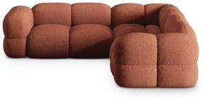 Rohová pohovka v tehlovej farbe Loretto – Cosmopolitan Design