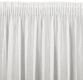 Biela záclona LILIAN na páske s dažďovým efektom, polopriehľadná 300X145 cm