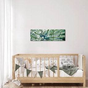 Obraz - Makro snímka kvetu (s hodinami) (90x30 cm)