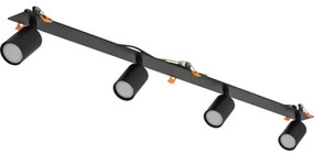 Podhľadové bodové svietidlo NEX 4xGU10/10W/230V čierna