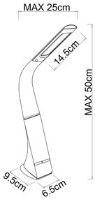 Globo 58337B - LED stmievateľná dotyková nabíjateľná stolná lampa SOPHIE LED/5W/5V 2200 mAh