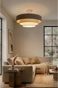 Brilagi - Prisadený luster LUNETA 3xE27/60W/230V pr. 80 cm sivá/krémová/biela