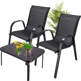 JU Sada 2 skladacích stoličiek FIESTA + stolík 71 x 51 x 37 cm