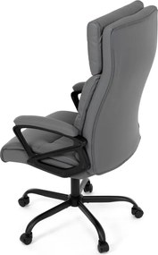 Kancelárske kreslo PEDRO — ekokoža, sivá