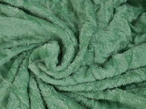 Plyšová HÚSENICA s detskou dekou vo vnútri, zelená