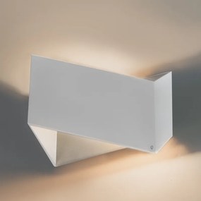 Dizajnová nástenná lampa biela - Fold