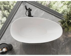 Mexen Milano, voľne stojaca vaňa z konglomerátu 150 x 82 cm, biela lesklá, 57301508510