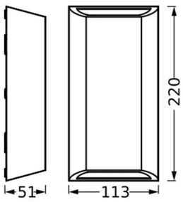 Ledvance -LED Vonkajšie nástenné svietidlo ENDURA STYLE IDAR 2xLED/3,75W/230V IP65