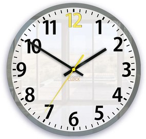 Nástenné hodiny Louis 30 cm biele/žlté