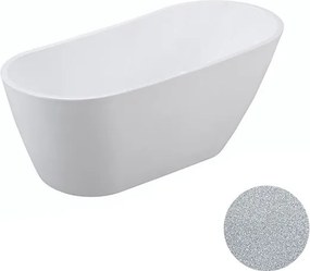 Besco Akrylátová voľne stojaca vaňa Melody Glam S 150x80 (170x80) BESCO-Typ výpuste: Click-Clack s prepadom, grafit, BESCO-Rozmery: 150x80, BESCO-Far…
