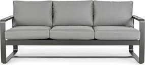 Sivá hliníková záhradná pohovka Merrigan – Bizzotto