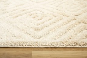 Koberec Berber 7061 Romby 3D ivory / slonová kosť / krémový