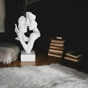 Dekorácia na stôl 29x9x17 cm, živica/biela