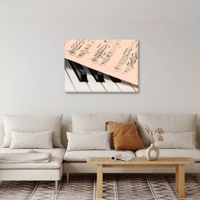 Obraz klavíra s notami (70x50 cm)