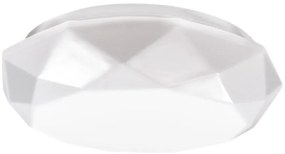 PLX LED stropné kúpeľňové osvetlenie MARINA, 12W, denná biela, 26cm, diamant, biele, IP44